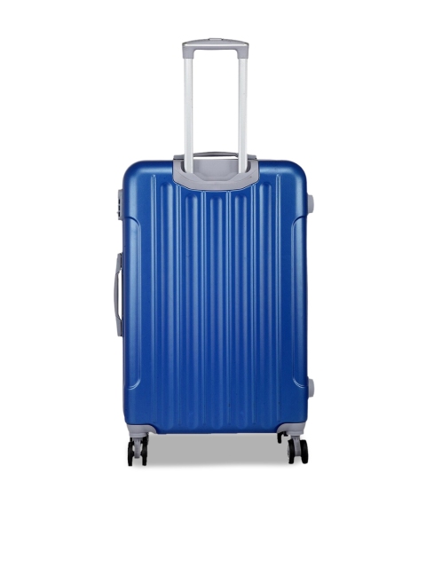 

Teakwood Leathers Blue Textured Hard-Sided Cabin Trolley Suitcase
