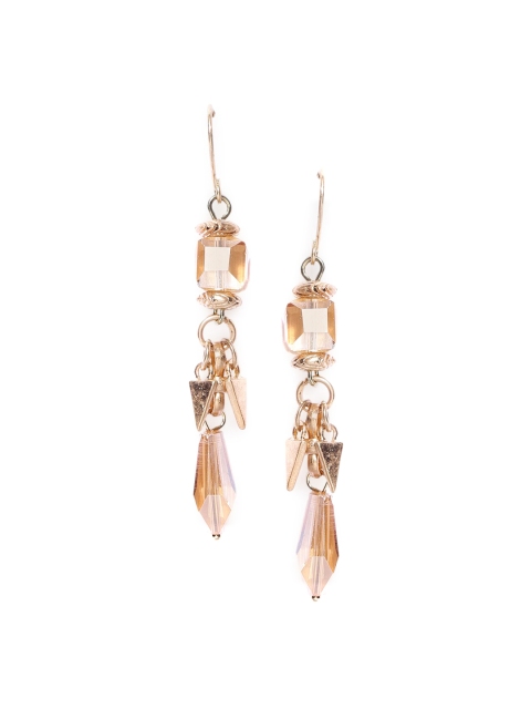 

CRZ Gold-Plated Contemporary Drop Earrings