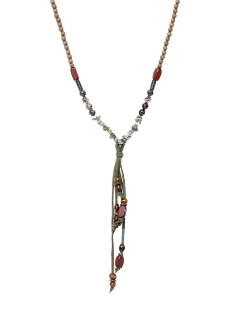

CRZ Gold-Toned & Red Alloy Gold-Plated Handcrafted Necklace