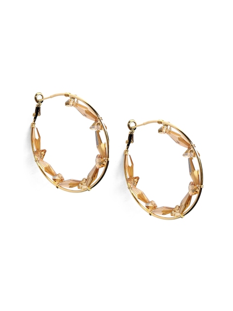 

Foxy Sperks Gold-Toned Circular Hoop Earrings