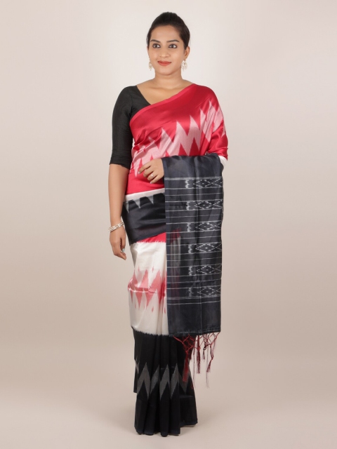 

Pothys Multicoloured Printed Jute Silk Saree, Multi