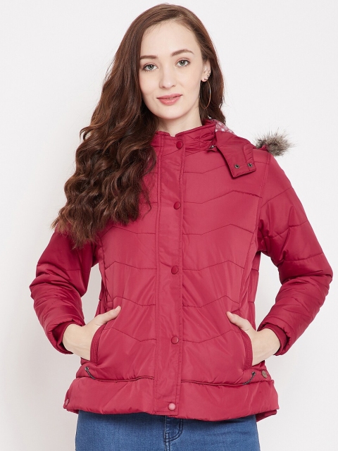 

NEVA Women Red Solid Padded Jacket