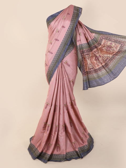 

Pothys Pink Printed Jute Cotton Saree