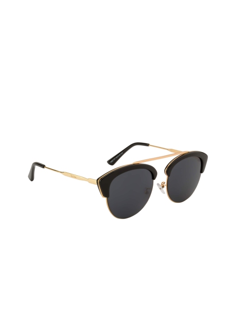 

Ted Smith Women Grey Lens & Black Browline Sunglasses with UV Protected Lens
