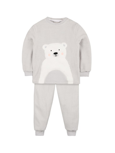 

Cherry Crumble Kids Grey & White Smiling Polarbear Nightsuit