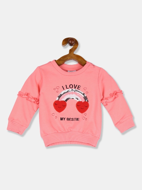 

Donuts Girls Coral Pink Sequined Sweatshirt