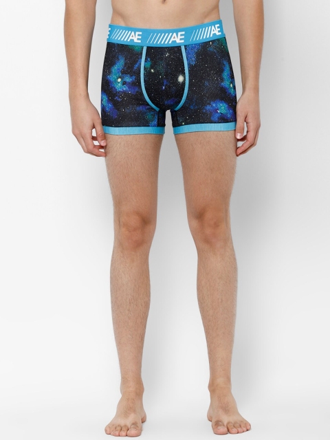 

AMERICAN EAGLE OUTFITTERS Men Black & Blue Printed Trunk WEA0231001001
