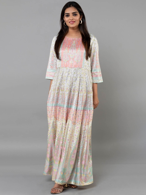 

KLM Fashion Mall Women Multicoloured Printed Maxi Dress, Multi