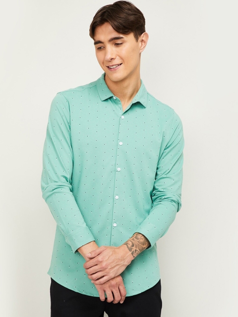 

CODE by Lifestyle Men Green Slim Fit Printed Casual Shirt