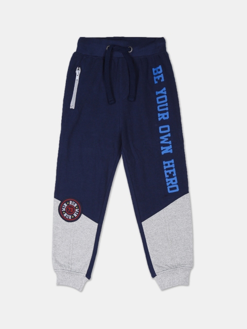 

Cherokee Boys Navy Blue & Grey Colourblocked Joggers