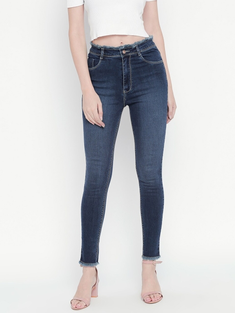 

PURPLE WATER Women Navy Blue Slim Fit High-Rise Clean Look Jeans