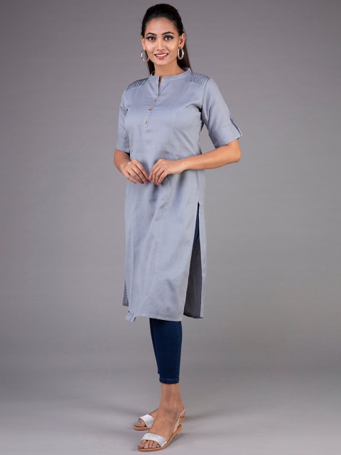

Klm fashion mall women grey kurta