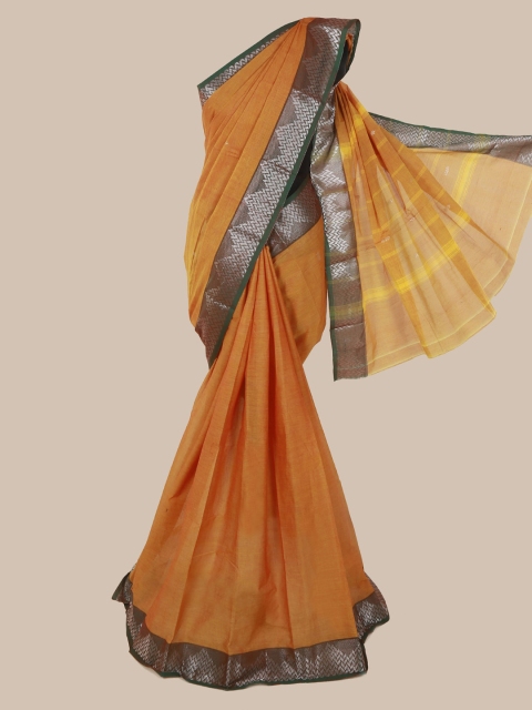 

Pothys Mustard Solid Pure Cotton Saree