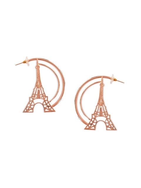 

Foxy Sperks Gold-Toned Contemporary Half Hoop Earrings