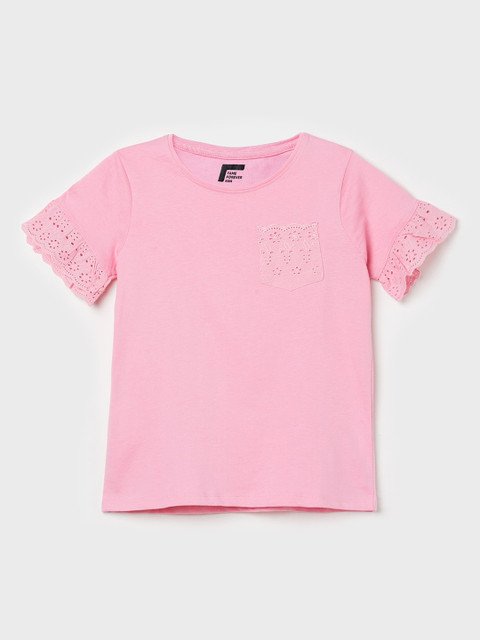 

Fame Forever by Lifestyle Pink Pure Cotton Regular Top