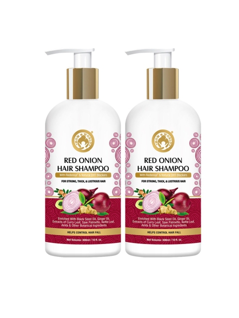 

Mom & World Pack of 2 Red Onion Hair Shampoos, White