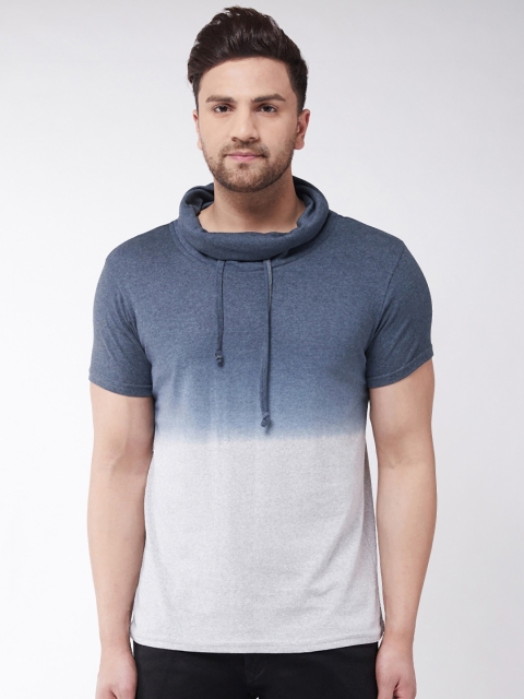 

GRITSTONES Men Grey Dyed High Neck T-shirt