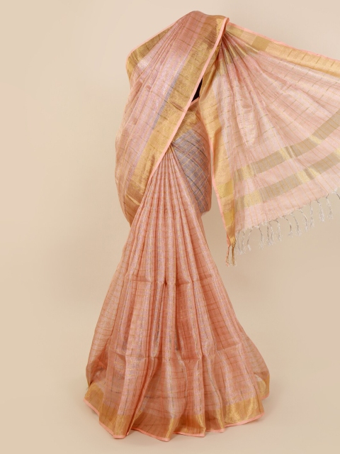 

Pothys Linen Onion Pink Colour Saree