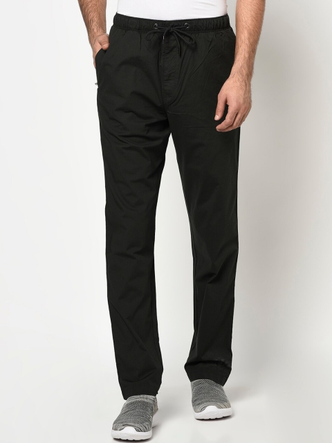 

Octave Men Black Solid Track Pants