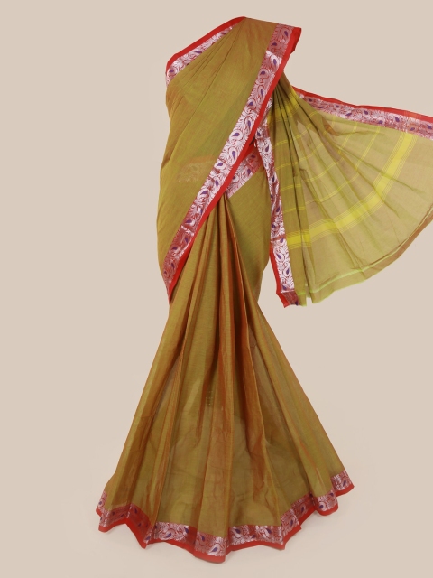 

Pothys Green Solid Pure Cotton Saree