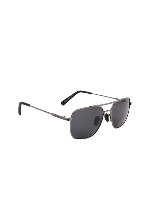 

Marc Louis Men Grey Lens & Gunmetal-toned Square Sunglasses with UV Protected Lens
