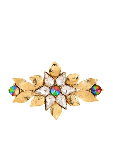 

Foxy Sperks Gold-Toned & White Stone-Studded Finger Ring