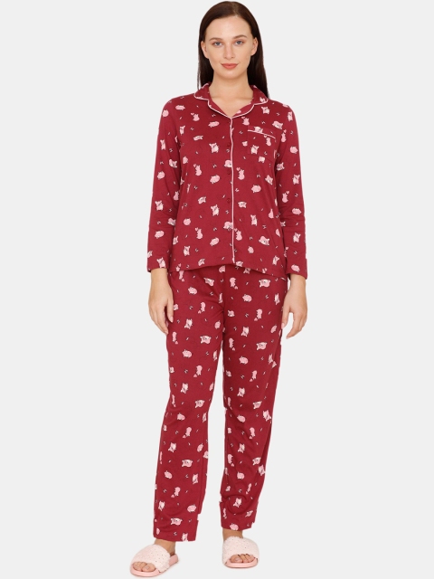 

Zivame Women Maroon Graphic