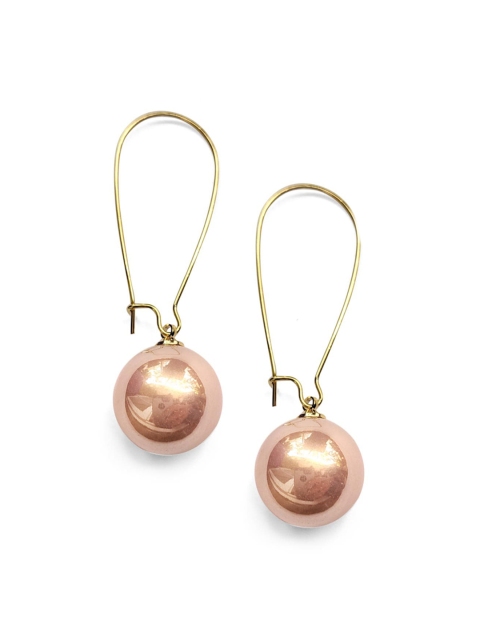 

Foxy Sperks Peach-Coloured & Gold-Toned Classic Drop Earrings