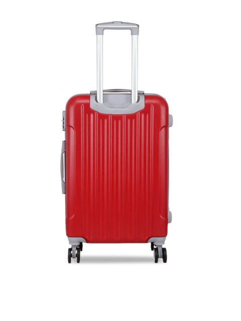 

Teakwood Leathers Red Textured Hard-Sided Cabin Trolley Suitcase