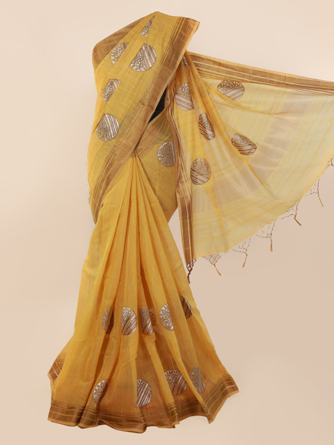 

Pothys Yellow Woven Design Saree