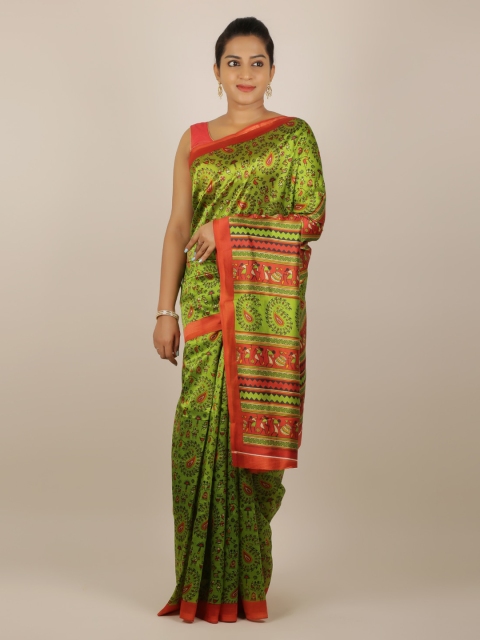 

Pothys Green Printed Saree