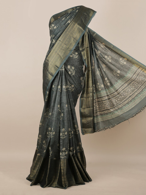 

Pothys Green Woven Design Jute Silk Saree
