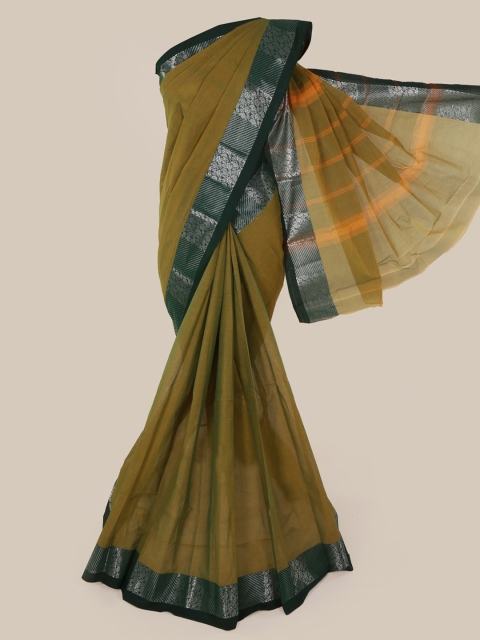 

Pothys Green Solid Pure Cotton Saree