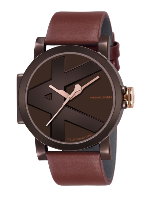 

LAMEX Men Brown Leather Analogue Watch MINIMO-M1
