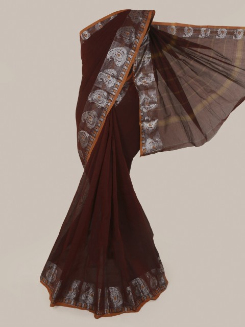 

Pothys Maroon Solid Pure Cotton Saree