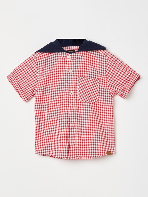 

Juniors by Lifestyle Boys Red Regular Fit Checked Casual Shirt