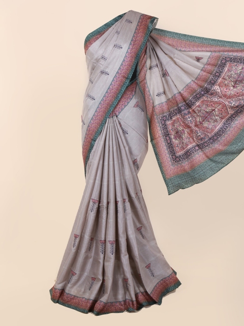 

Pothys Grey Solid Jute Cotton Saree