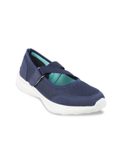 

Mochi Women Navy Blue Woven Design Slip-On Sneakers