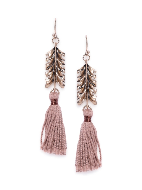 

CRZ Gold-Toned Contemporary Drop Earrings