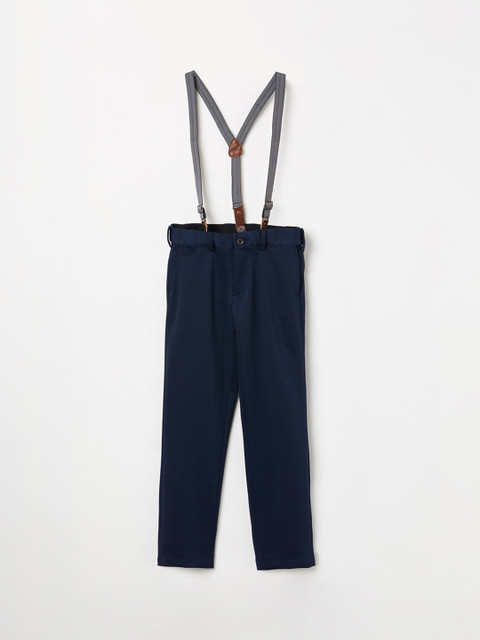 

Fame Forever by Lifestyle Boys Blue Slim Fit Solid Regular Trousers