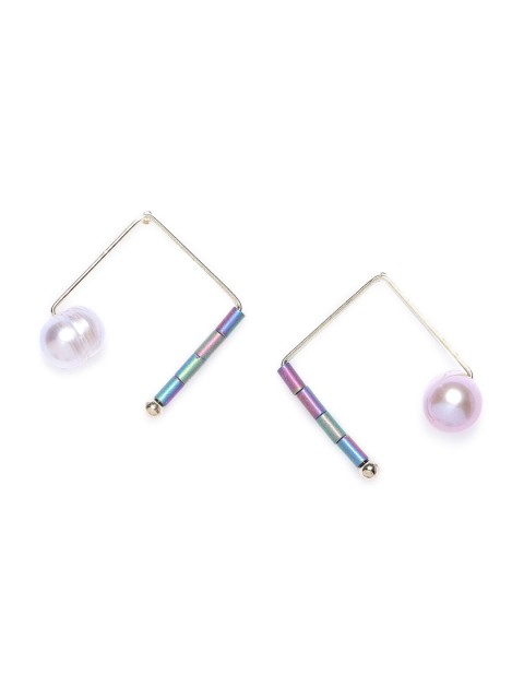 

CRZ Gold-Toned Contemporary Drop Earrings