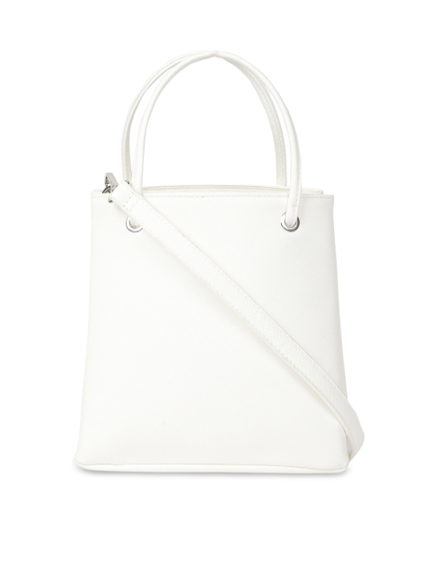 

FOREVER 21 White Solid Handheld Bag