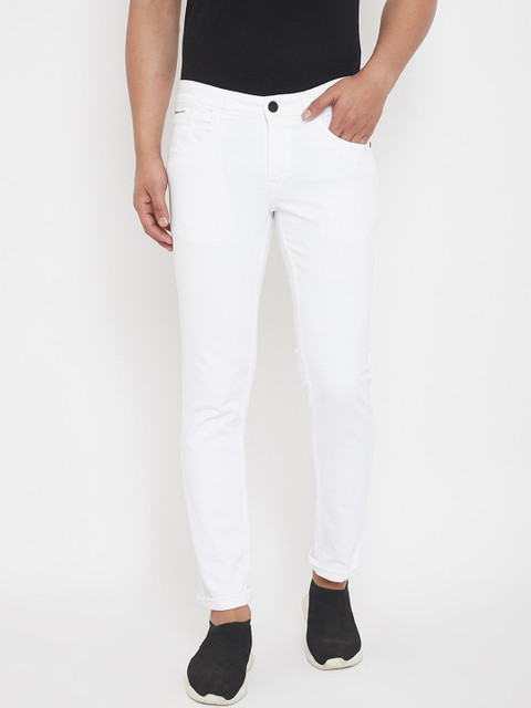 

American Archer Men White Slim Fit Low-Rise Clean Look Jeans