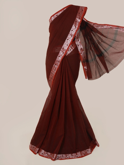 

Pothys Maroon Solid Pure Cotton Saree