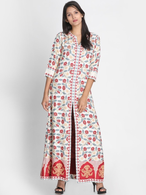 

Nakshi Women Multicoloured Printed Maxi Dress, Multi