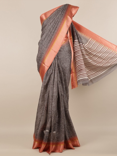 

Pothys Grey Woven Design Jute Silk Saree
