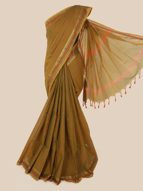 

Pothys Mustard Solid Pure Cotton Saree