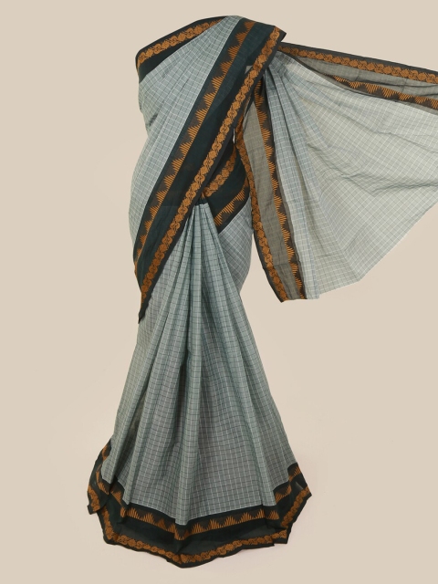 

Pothys Grey Checked Pure Cotton Saree