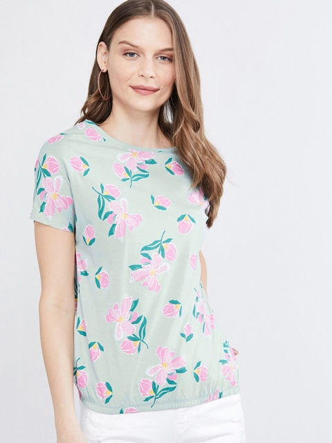 

Max Women Green Printed Top