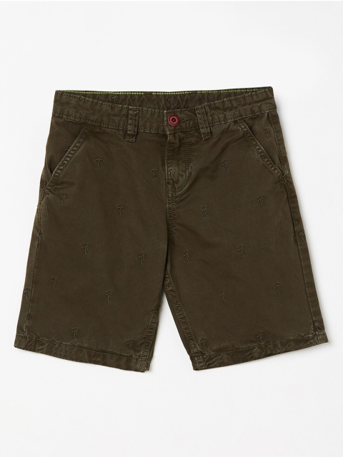 

Bossini Girls Olive Green Solid Regular Fit Regular Shorts